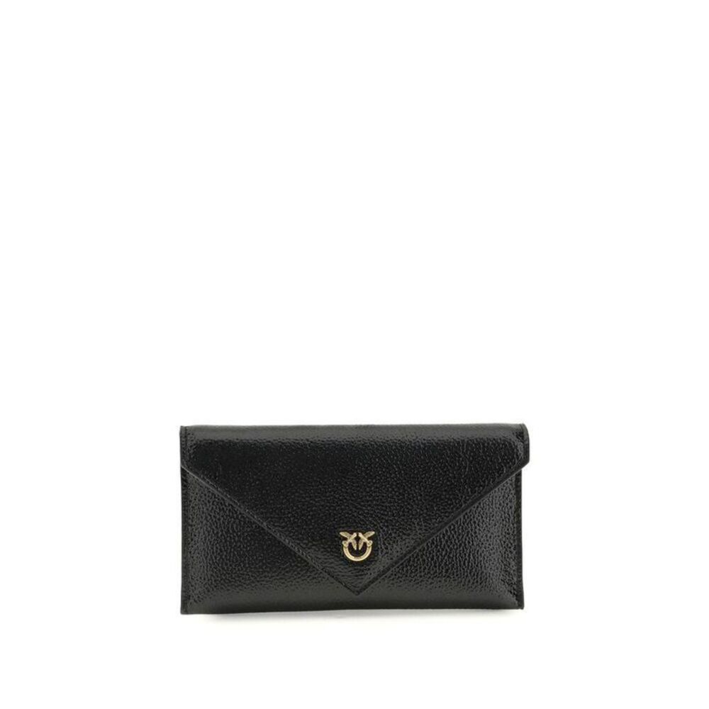 PINKO Calf Leather Bos Taurus Shoulder Bag Women Black Handbags